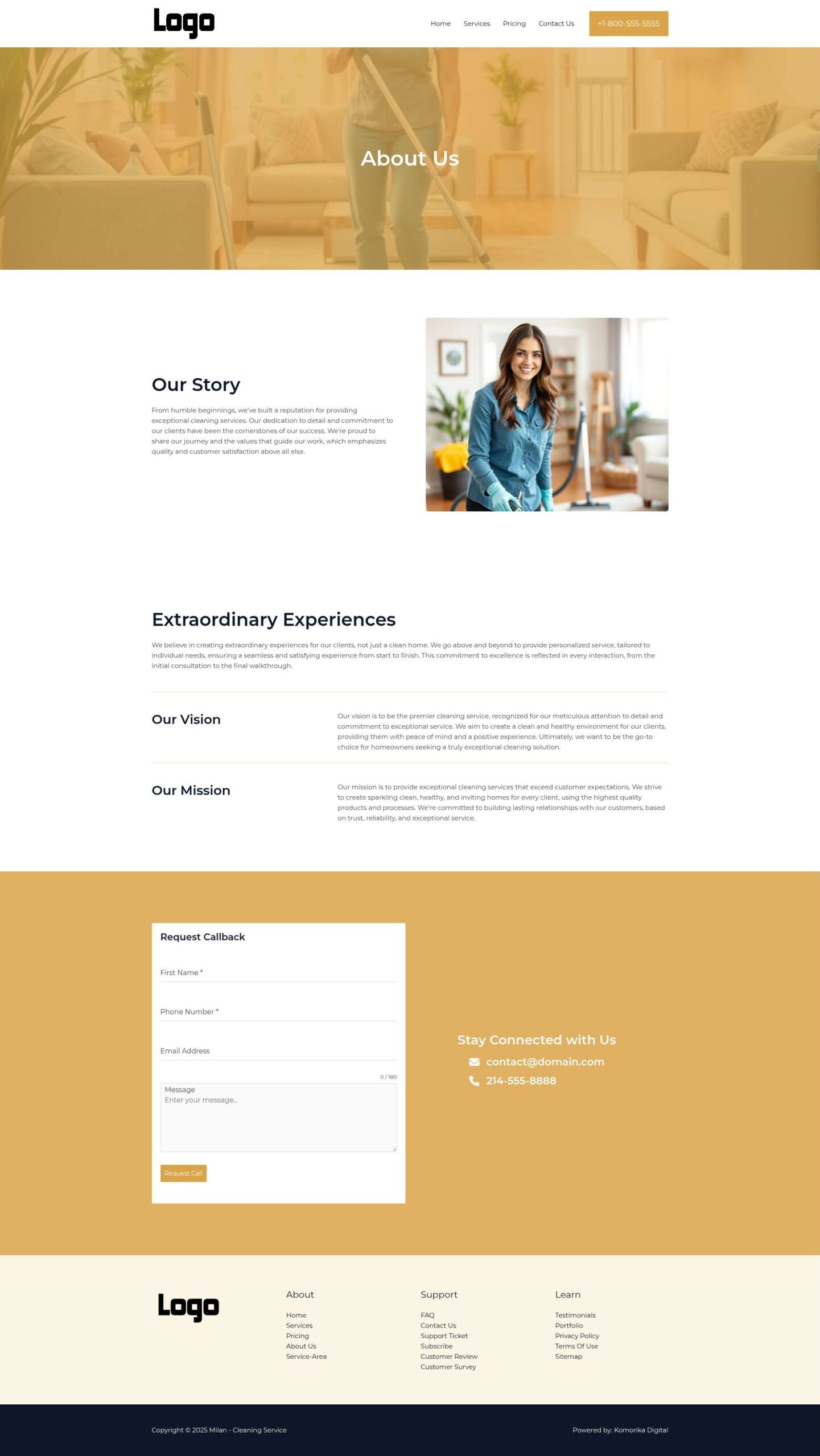 About Us - Milan - Amber - Cleaning Service