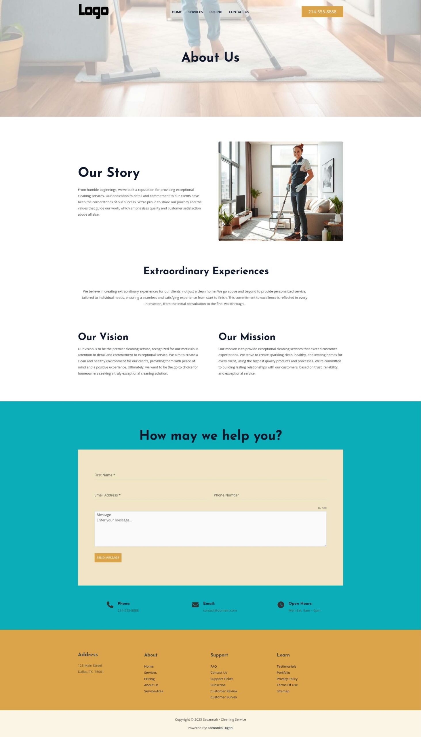About Us - Savannah - Amber - Cleaning Service