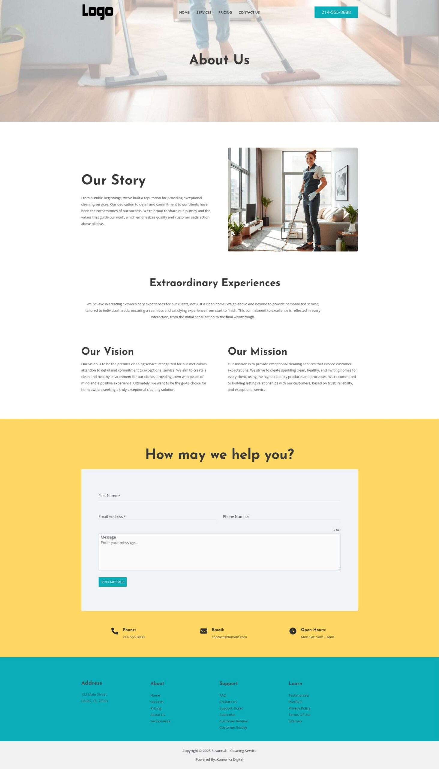 About Us - Savannah - Emerald - Cleaning Service