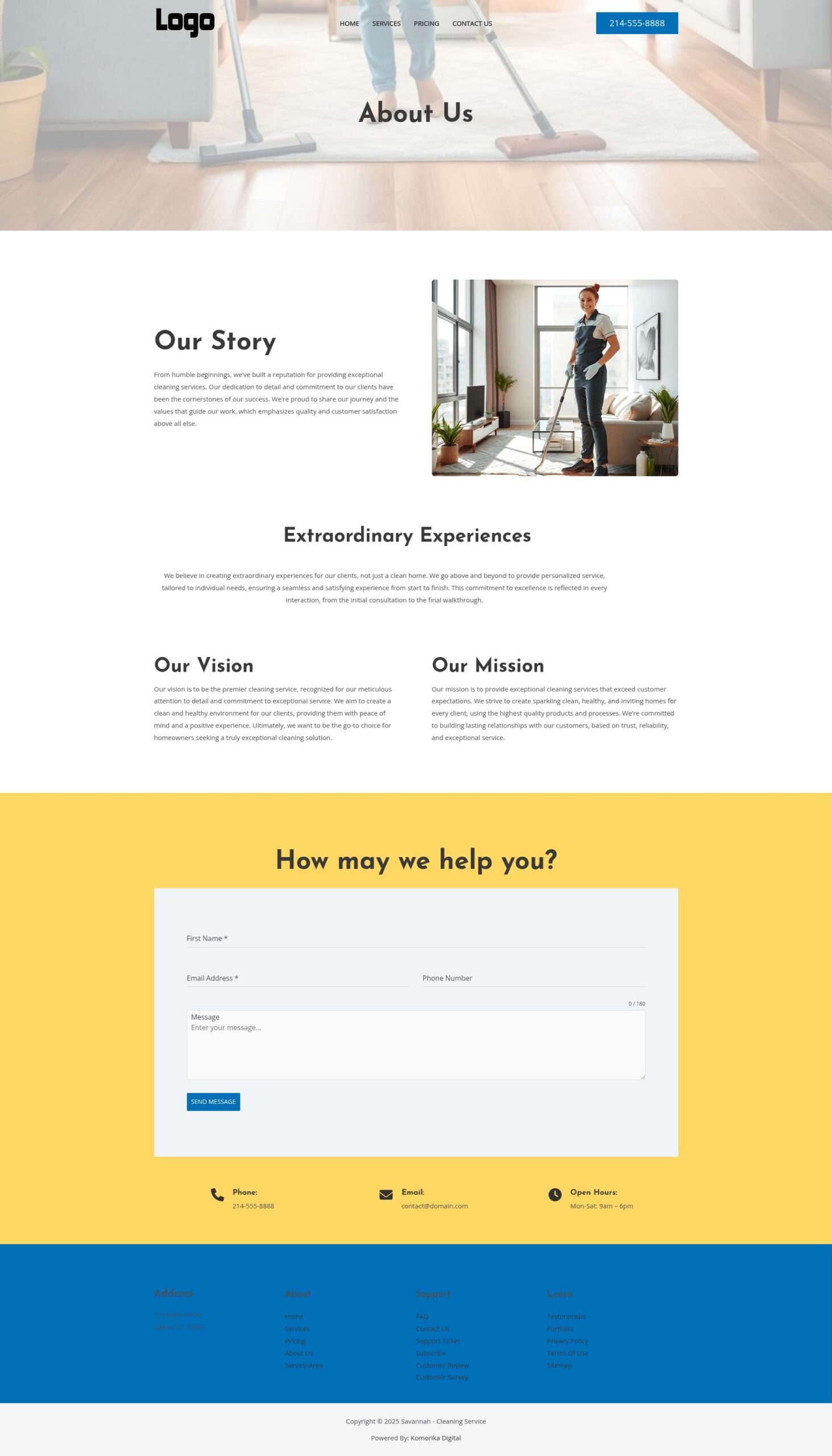 About Us - Savannah - Sapphire - Cleaning Service