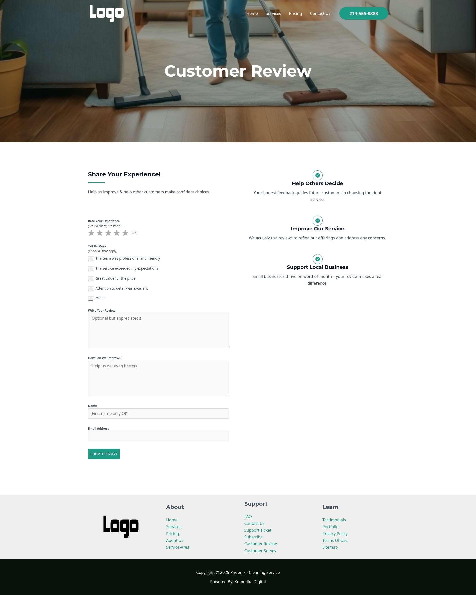 Customer Review - Phoenix - Emerals - Cleaning Service