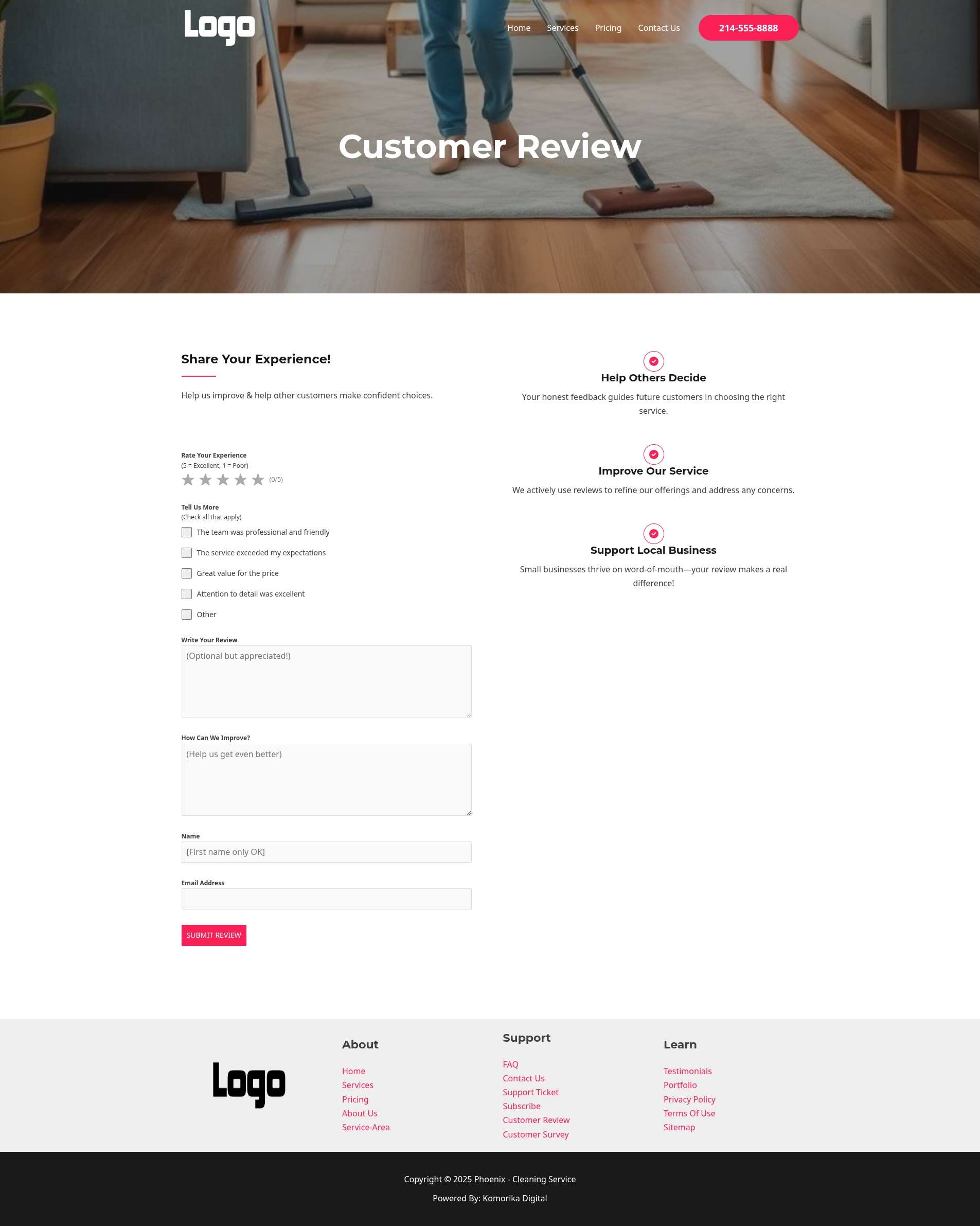 Customer Review - Phoenix - Ruby - Cleaning Service