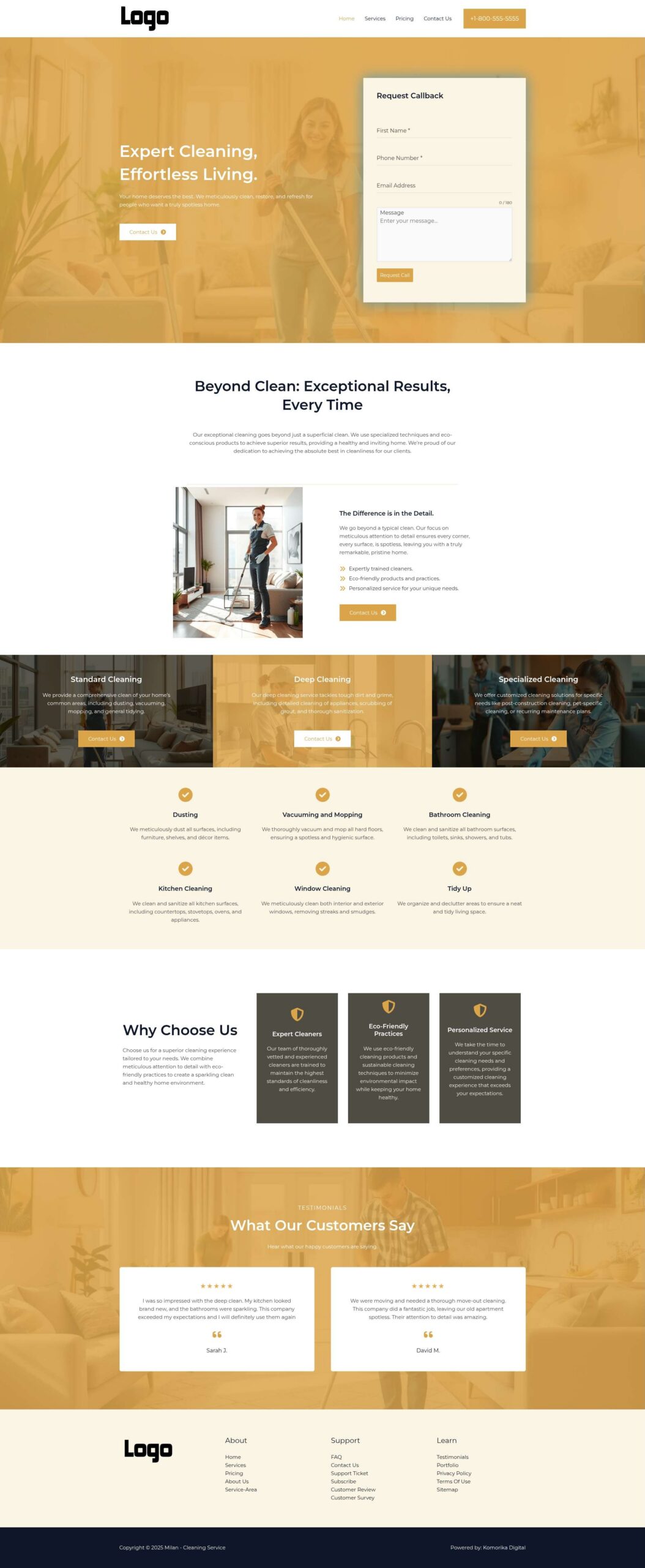 Home - Milan - Amber - Cleaning Service