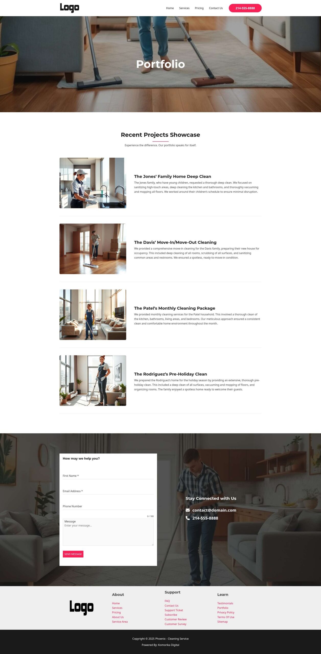Portfolio - Phoenix - Ruby - Cleaning Service