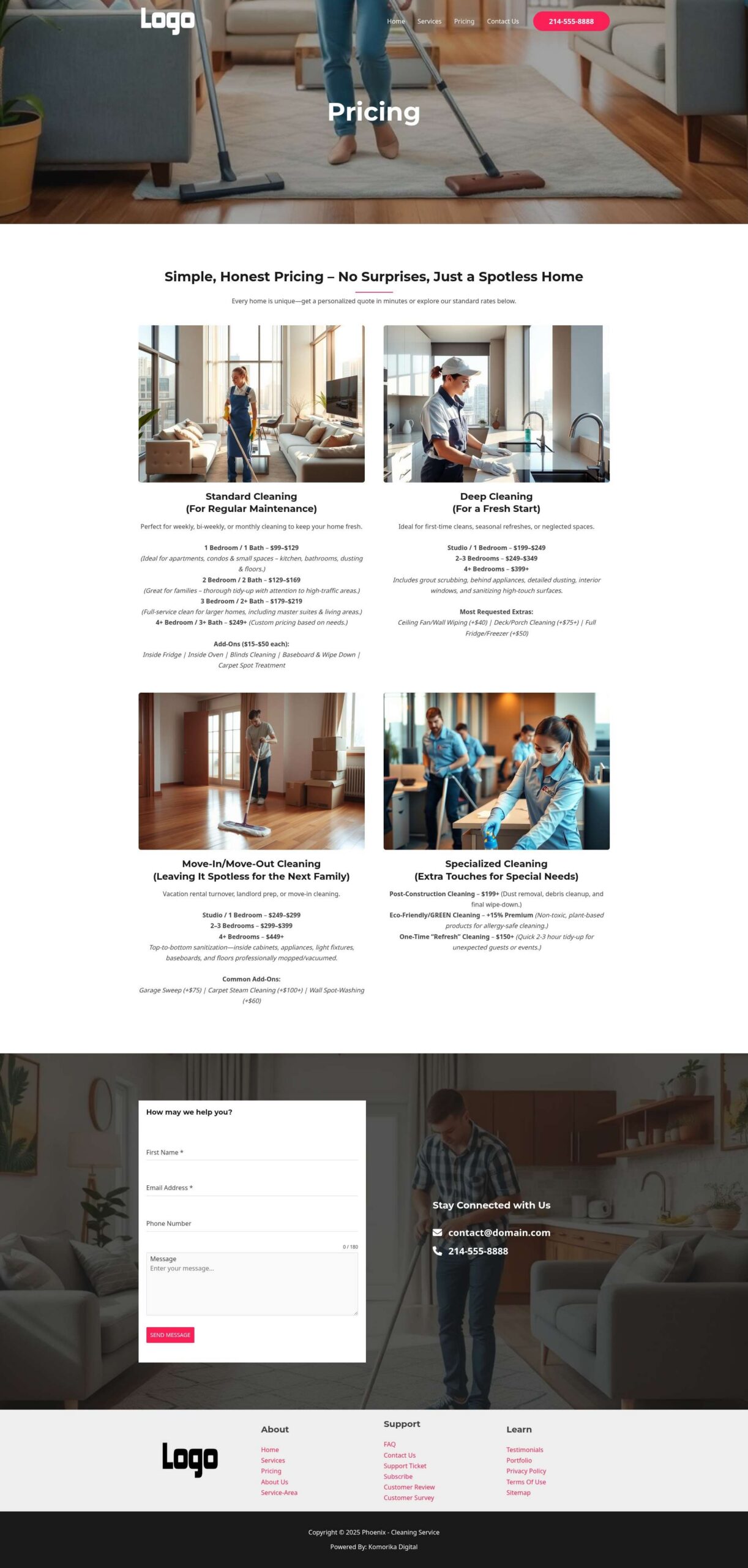 Pricing - Phoenix - Ruby - Cleaning Service