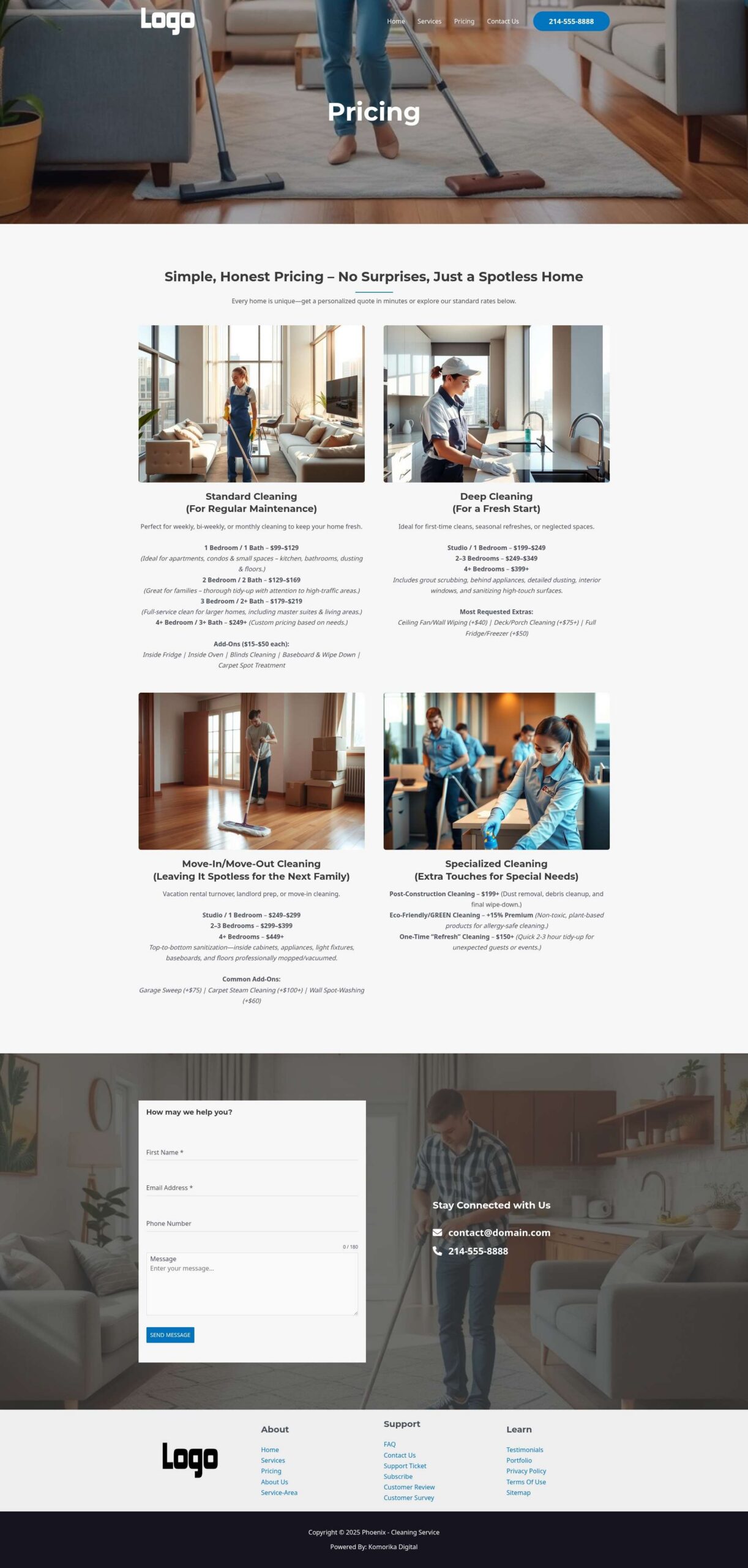 Pricing - Phoenix - Sapphire - Cleaning Service