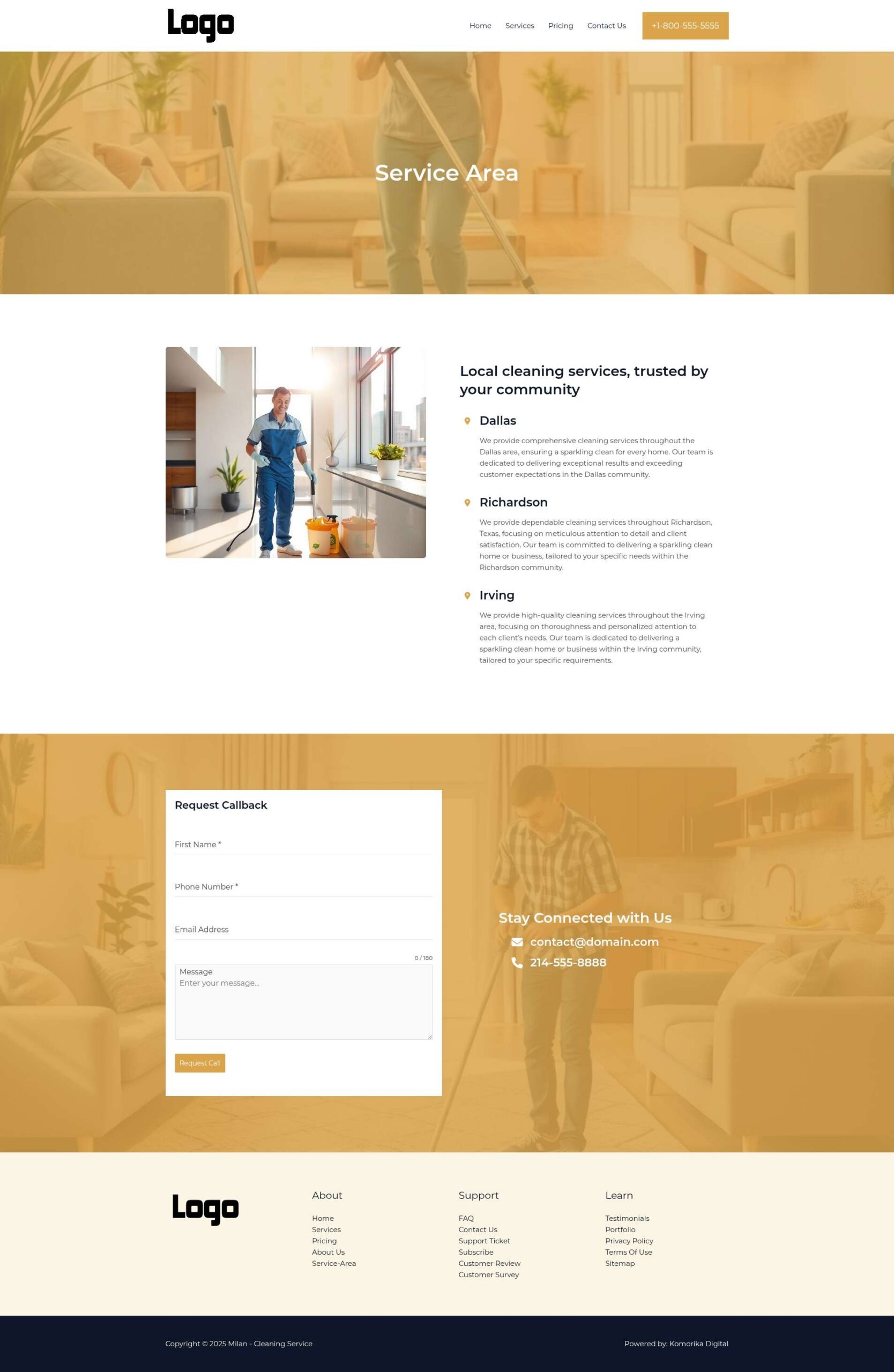 Service Area - Milan - Amber - Cleaning Service