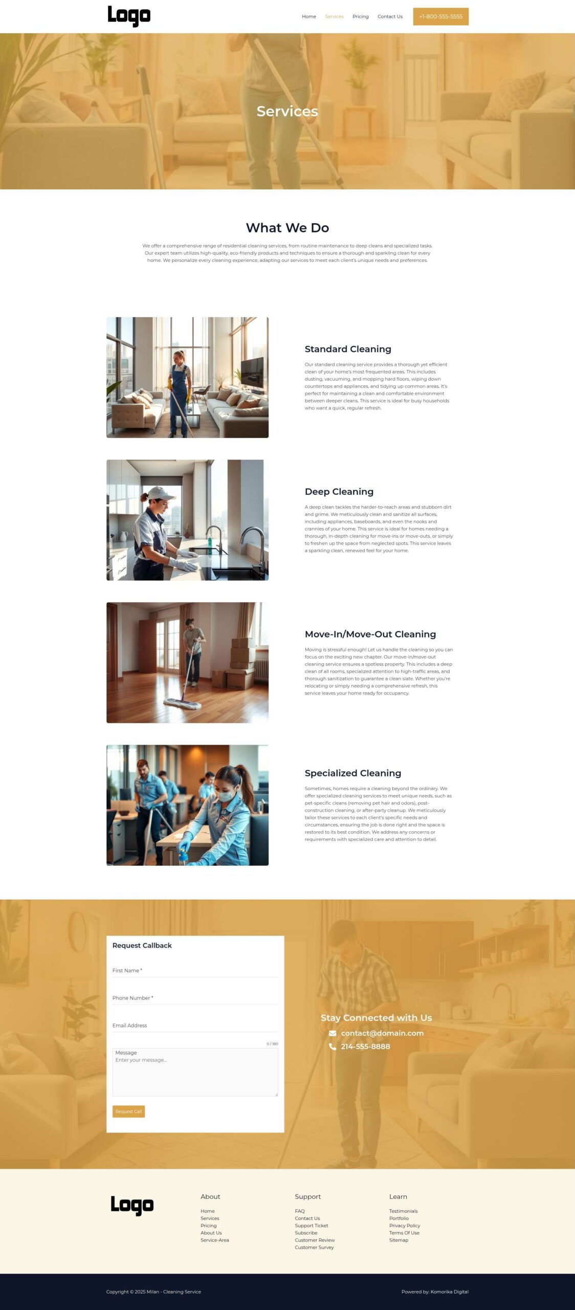 Services - Milan - Amber - Cleaning Service
