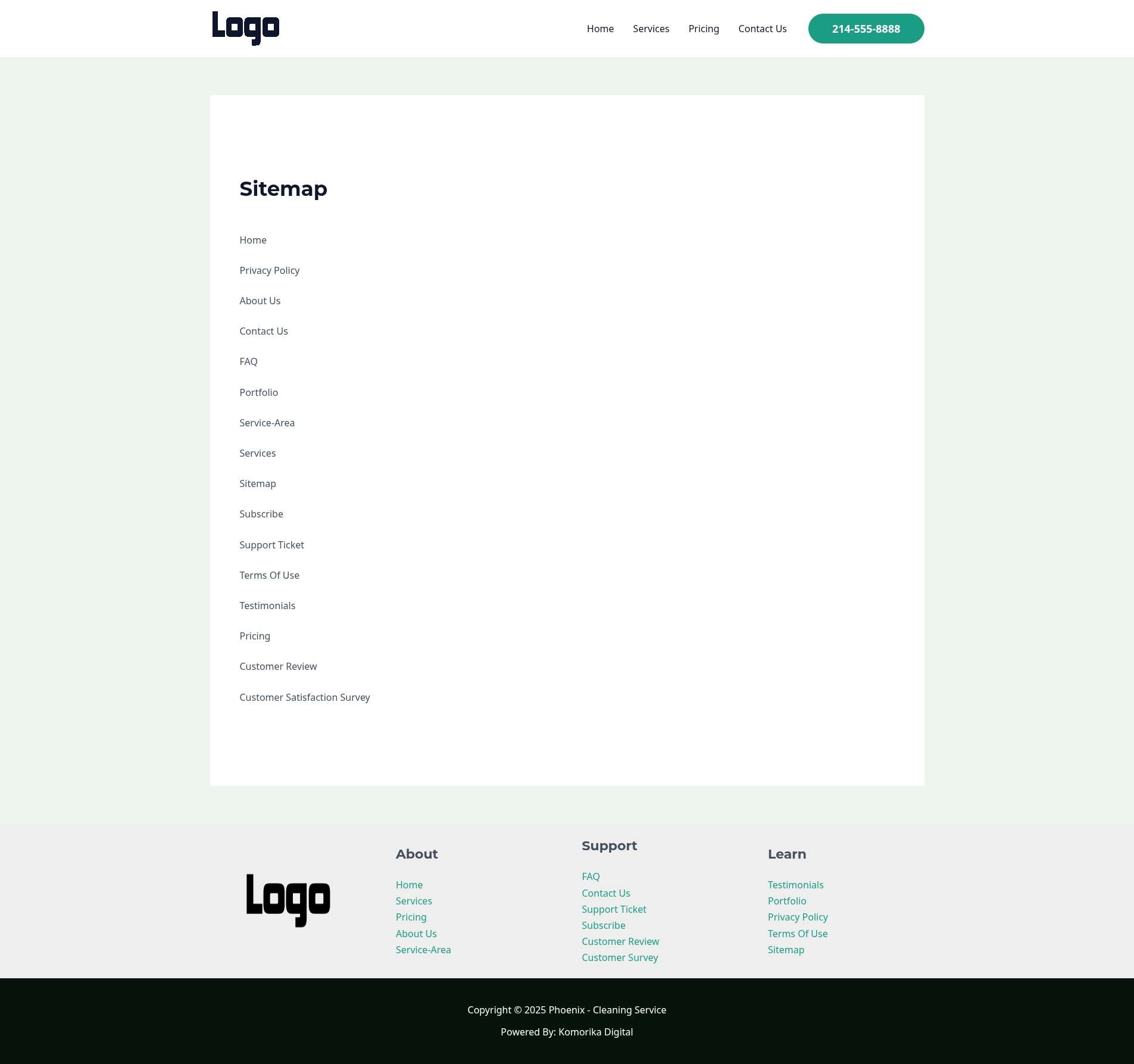 Sitemap - Phoenix - Emerals - Cleaning Service