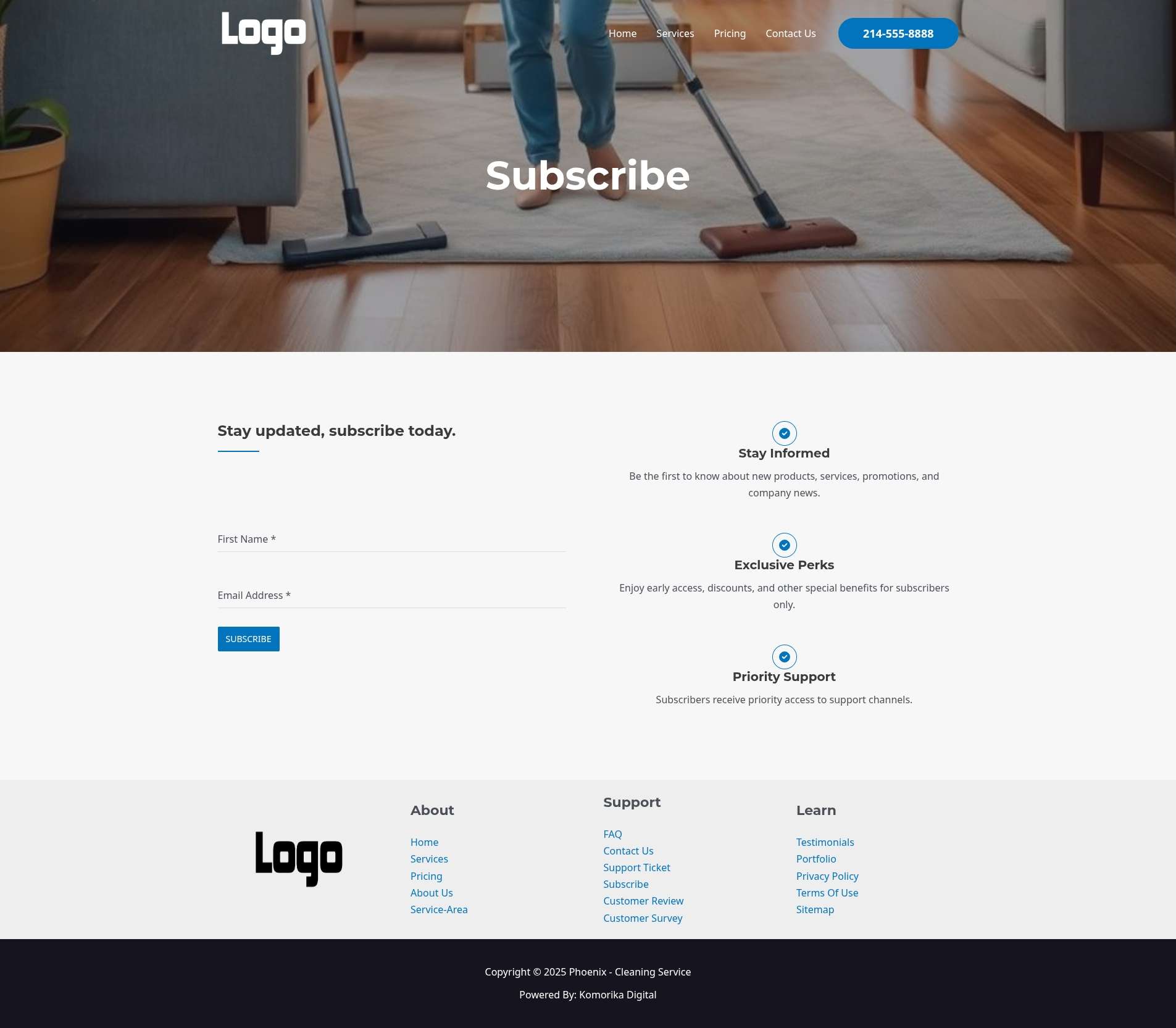 Subscribe - Phoenix - Sapphire - Cleaning Service